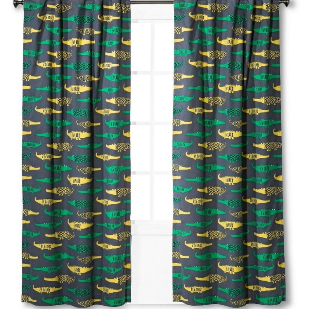 Pillowfort Alligator Curtain Panels